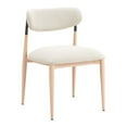 thumbnail image 4 of Equinox Armless Dining Chair Oyster Gray & Natural Dining Chair, Modern Style, Faux wood steel leg, Steel, Indoor Dining, 4 of 15