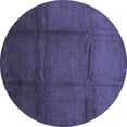 thumbnail image 1 of Ahgly Company Machine Washable Indoor Round Abstract Blue Contemporary Area Rugs, 3' Round, 1 of 4