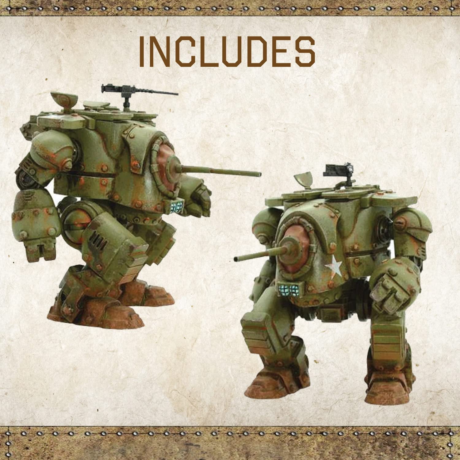 Wargames Delivered - Konflikt'47 Bolt Action Allied Grizzly Medium Walker - Miniature Wargaming Armed with the 75mm Gun and a .50 HMG, the Grizzly is Versatile-Action Figure Model Kit by Warlord Games