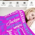 thumbnail image 4 of Personalized Blanket for Kids Adults Personalized Name Blanket Custom Blanket with Name Gift for Christmas Birthday Valentines Day (Color 10), 4 of 5