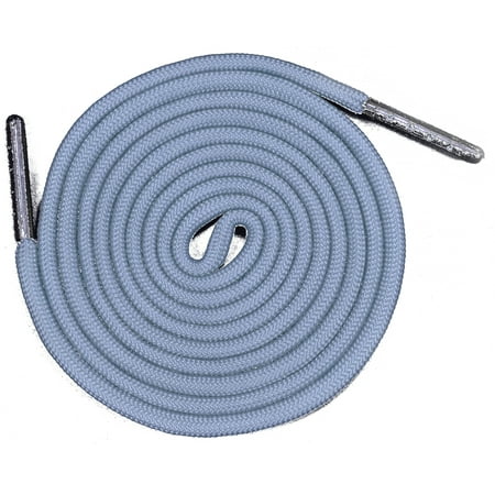

Round Paracord Shoe Laces (1 Pair) - Handmade In the USA - Silver - 26 Inch