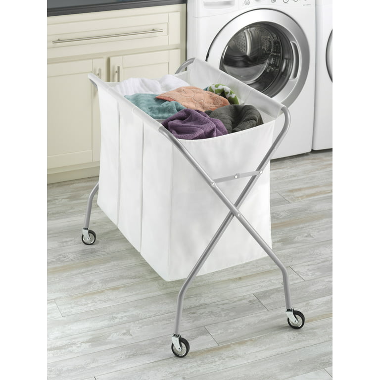 Whitmor Triple Mesh Bag Laundry Sorter, Clear and Blue - Walmart