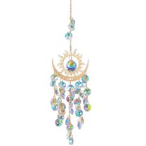 Youersen Crystal Sun Catcher Sun and Moon Suncatcher for Windows, Home & Garden Decor