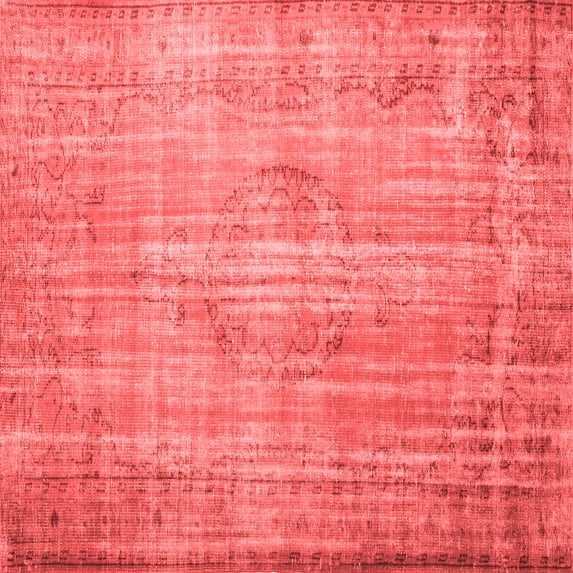 Ahgly Company Indoor Square Persian Red Traditional Area Rugs, 7' Square
