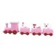 thumbnail image 5 of Adorno para tarta de tren navideño en miniatura, decoración pequeña, regalos, tren de Navidad, tren de escritorio Rosa, 5 of 9