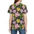 thumbnail image 7 of Wukai Colorful Roses Youth Unisex Short Sleeve T-Shirt for Boys, Girls, Teens, and Kids-X-Small, 7 of 7