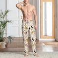 thumbnail image 2 of Sigee Cartoon Chickens print Men's Pajama Pants Lounge Sleep Bottoms with Elastic Waistband and Pockets-Small, 2 of 6