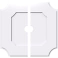 thumbnail image 1 of Ekena Millwork CMP18LE2-02000 18 in. OD x 2 in. ID Square Locke Architectural Grade PVC Contemporary Ceiling Medallion - 2 Piece, 1 of 4