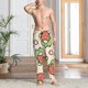 thumbnail image 2 of Balery Frog Hold Strawberry Pantalones de pijama para hombre, pijama ultraligero, pantalón de descanso-XX-Large, 2 of 6