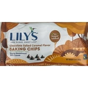 LILYS CHOCOLATE SALTED CARAMEL Stevia Sweetened Baking Morsel Chips 9 oz Bag