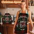 thumbnail image 2 of EUDIDV Aprons for Women With Pockets 1pc Parent adult the Family Kitchen Christmas Print Linen Family Aprons plus Size Pinafore Apron Pinafore Aprons for Women, 2 of 3