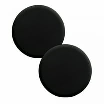 AUQ 2 Pcs Round Stool Seat Covers Washable Stool Cushion Slipcover Elastic Bar Chair Covers for 12-14 Inch Chair,Black