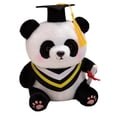 thumbnail image 2 of Graduation Season Plush Toy - 9.05 in Doctor Panda Stuffed Animal with Yellow Wheat Ear Design - for Graduation Gifts, School Celebrations, Home Decor,A, 2 of 6