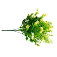 thumbnail image 3 of Flor artificial de 5 ramas, ramo de simulación de hierba, centro de mesa para el hogar, flor falsa de plástico, amarillo Jumpingount HA8137-03B, 3 of 6