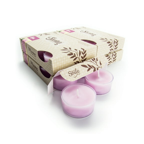 Pure Lilac Tealight Candles Bulk Pack - 24 Purple Premium Scented Tea Lights - Shortie's Candle Company