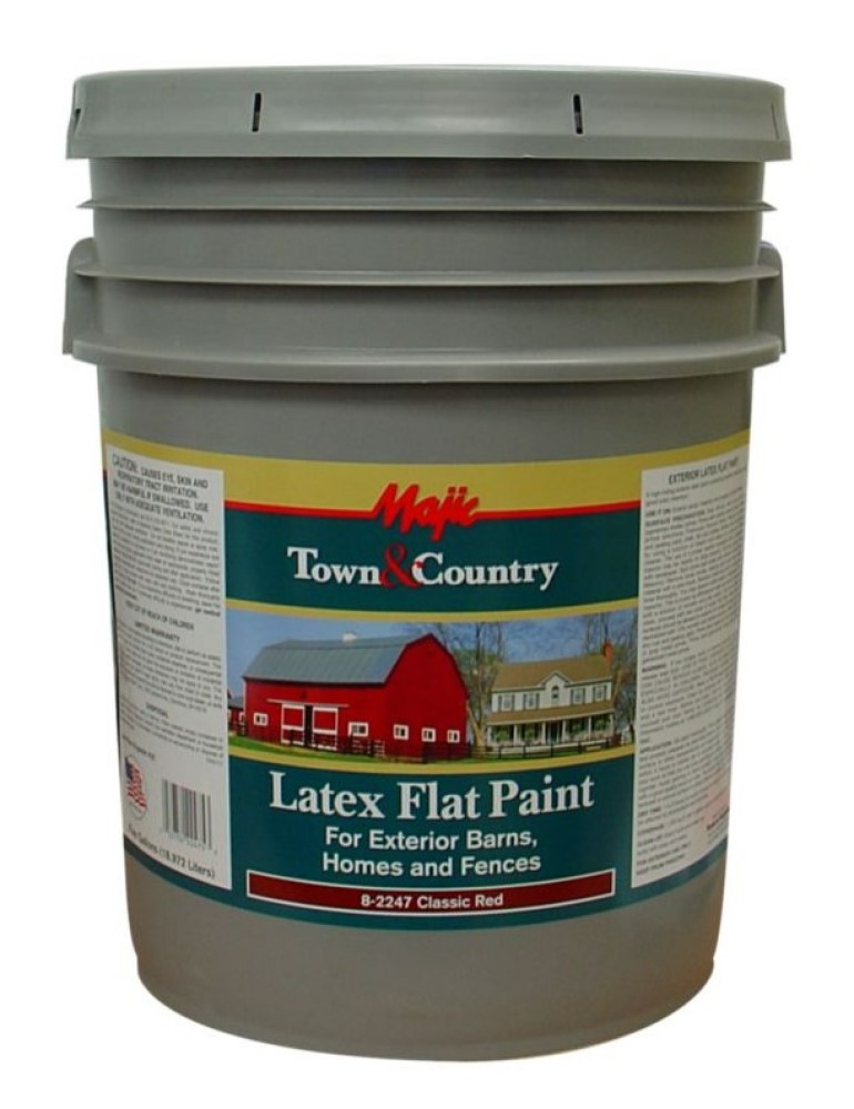 Majic 822475 Town & Country Exterior Latex Flat Paint Classic Red 5