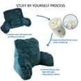 thumbnail image 2 of Home Soft Things DO-IT-YOURSELF Shaggy Faux Fur Bedrest Pillow, Teal, 20" x 18" x 17", 2 of 10