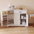 thumbnail image 2 of 42" Buffet Sideboard Cabinet, Asofer Kitchen Storage Cabinet Coffee Bar with Doors & Drawer - White, 2 of 8