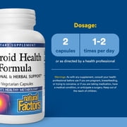 Natural Factors Thyroid Health Formula, Nutritional and Herbal Support, 60 Capsules