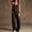 Gray, variant on PRINxy Women Multi Pocket Daily Two Piece Set Summer Sleeveless V Neck Vest High Waist Wide Leg Pants Travel Home Comfortable Leisure Outfit Black S