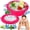 Rose Red, variant on Daletu Facial Ice Bath Bowl with Built-In Ice Tray Collapsible Silicone for Cold Plunge Therapy Skin Tightening & Acne Relief 1 Pack