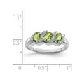 thumbnail image 2 of 7/10 Carat (ctw) Peridot and Diamond Ring in Sterling Silver, 2 of 4