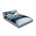thumbnail image 2 of Hockey Fitted Sheet & Pillow Sham Set, Photo of a Sports Arena Full of People Fans Audience Tournament Championship Match, Decorative Printed 6 Piece Bedding Decor Set, King, Multicolor, by Ambesonne, 2 of 3