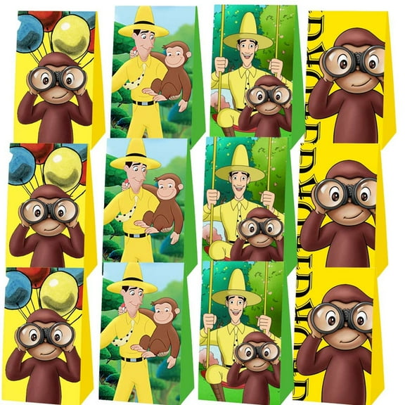 Curious Monkey Goodie Bags Party Favor Candy Decorations Treat Supplies Birthday