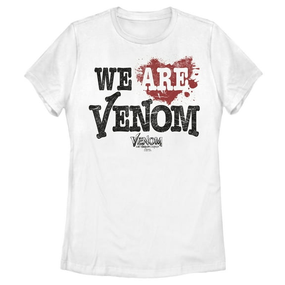 Women's Marvel Venom: Let There be Carnage We are Venom Heart  Graphic Tee White X Large