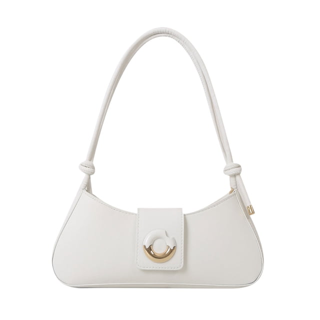 Minnieouse Bolso de moda de verano de tamaño adecuado para mujer On Go, bolsos cruzados de hombro con cierre elegante para mujer Bolsas de mensajero y de hombro Blanco