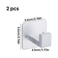thumbnail image 2 of 2PCS  Wall Mounted Sticky Hook Self\-Adhesive Bathroom Punch\-Free Hook Space Aluminum Single Hook Black Gold Silver, 2 of 9