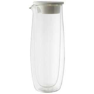 UMIEN Carafe Pitcher – Clear Beverage Carafes with Flip Top Lid