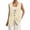 Khaki, variant on Ladies Summer Casual Sleeveless V-Neck Single Breasted Solid Blazer Vest Khaki L