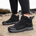 thumbnail image 3 of YOURDIARY Mens Hiking Boots Waterproof Non-Slip Outdoor Trekking Shoes Lightweight Durable Trail Camping Mountaineering Boots, 3 of 6