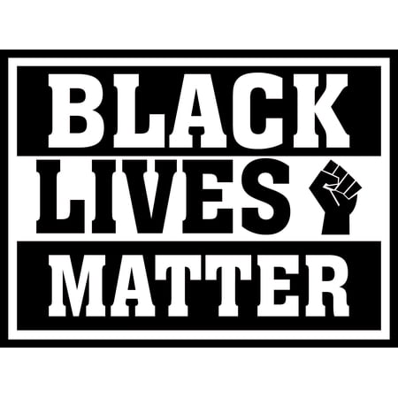 Black Lives Matter Yard Sign - 18X24" with Stake - Fast Free Shipping!