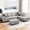 Grey, variant on MAYEERTY 103.5 Inch Gray Linen 3-Piece Living Room Sofa Set, Modern Soft Fabric Couch Furniture Set