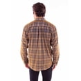 thumbnail image 2 of Scully 5354-BBN-S Summit Trail Mens Western Flannel Shirt Jacket, Blue & Brown - Small, 2 of 2