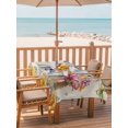 thumbnail image 2 of 60x102 Inch Outdoor Tablecloth with Umbrella Hole Zipper Rectangle Spring Groundhog Rectangular Tablecloths Outside Waterproof Watercolor Sunflower Botanical Rustic Patio Table Cover for Picnic Party, 2 of 8