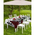 thumbnail image 3 of Christmas Tree Outdoor Tablecloth - 54x80 Inch Rectangle Dining Table Cover, Xmas Tree Watercolor Snowflake Waterproof Outdoor Table Cloth with Umbrella Hole & Zipper for Picnic/Patio/Party, 3 of 5