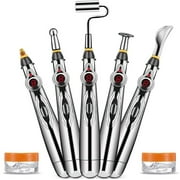 iMeshbean 5 Heads Acupuncture Pen, Electronic Acupuncture Pen for Pain Relief Therapy, Powerful Meridian Energy Pen Relief Pain Tools