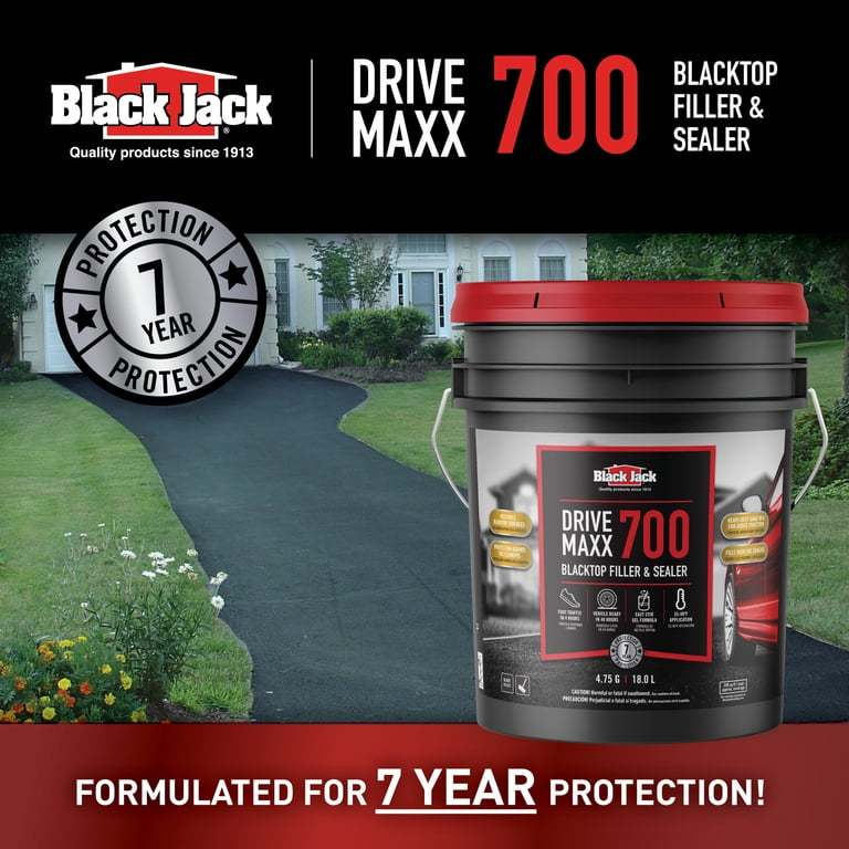 Black Jack Drive-Maxx 700 Sealer Black Jack Drive-Maxx 700, 4.75 Gallon Driveway Filler and Sealer, Asphalt Crack Sealant - Walmart.com