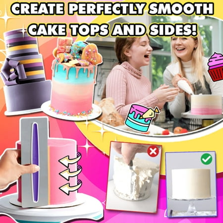 

MIARHB Cake Scraper Set DIY Decorating Mousses Butter Cream Cake Edge Kitchen Baking Tools