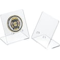 thumbnail image 1 of Challenge Coin Display Holders, Clear Acrylic Mini Easels, Round Collectible Storage Stands, 2 Pack, 1 of 6