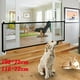thumbnail image 3 of Puerta de malla para mascotas, para perros y gatos, protección para cocina, 7 1/43 x 28 pulgadas, palos de seguridad Negro2 110x72cm, 3 of 9