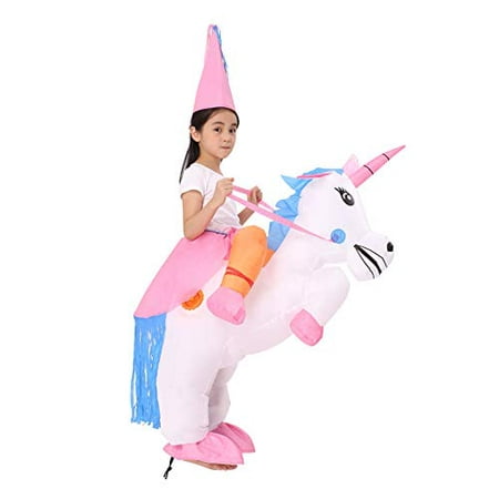 Decalare Dinosaur/Unicorn/Sumo/Bull Inflatable Costume Suit Halloween Cosplay Fantasy Costumes Kids (Kids-Unicorn)