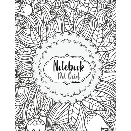 Notebook: : Dot-Grid: Notebook for Journaling, Doodling, Creative Writing, School Notes, and Capturing Ideas,120 Pages, 8.5 X 11, ( Leave Drawing of Line Cover )