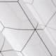 thumbnail image 5 of Cortina Deconovo blanca transparente con diseño de rombos negros y diamantes, aspecto lino, para puerta corrediza de vidrio, 132 cm de ancho x 243 cm de largo, 1 panel, 5 of 7