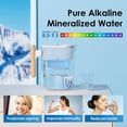 thumbnail image 2 of Waterdrop Alkaline Chubby Jarra de filtro de agua grande de 10 tazas con 1 filtro, agua alcalina mineralizada saludable, limpia y libre de toxinas (100 galones), hasta PH 9.5, sin BPA, 2 of 5