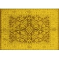 thumbnail image 1 of Ahgly Company Machine Washable Indoor Rectangle Oriental Yellow Industrial Area Rugs, 2' x 5', 1 of 4
