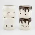 thumbnail image 4 of AVAFORT Marshmallow Shaped Hot Chocolate Mugs Set Cute Emoji 4 Cups Set, 4 of 5